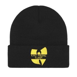 Supreme Black and Yellow Logo Beanie